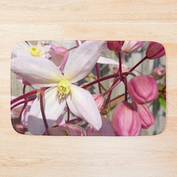 Item preview, Bee visiting a clematis flower. designed and sold by claireseyeview.