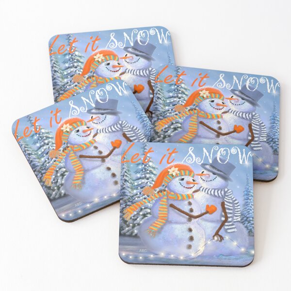Item preview, Christmas Snowman- Snowman Couple - Let it Snow Theme designed and sold by ABG Inspirational Art.