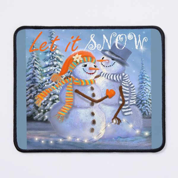 Item preview, Christmas Snowman- Snowman Couple - Let it Snow Theme designed and sold by ABG Inspirational Art.