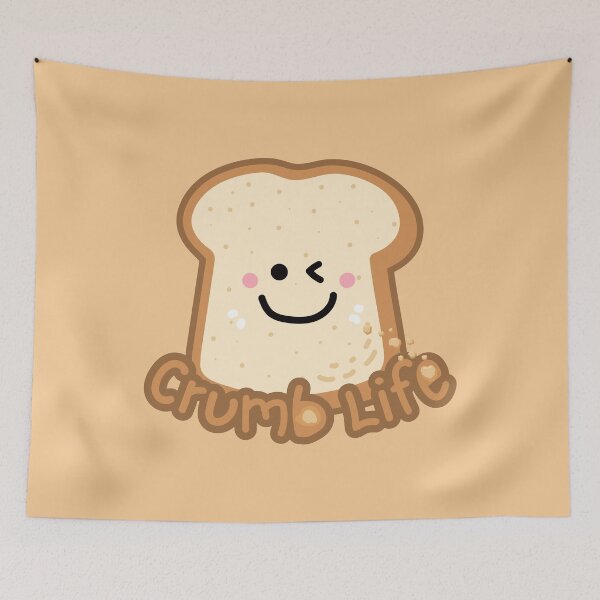 Item preview, Crumb Life Cute Toast Bread Kawaii Food Illustration designed and sold by vienaphi.