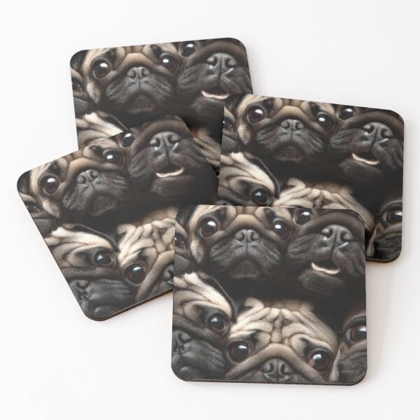 Item preview, Pug Overload – Funny Cute Pug Faces Collage designed and sold by THISPUGVIBE.