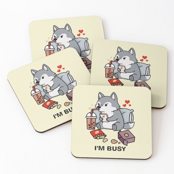 Item preview, Funny Wolf Im Busy Boba Tea Zoo Boys Girls Kids designed and sold by rafaeltto.