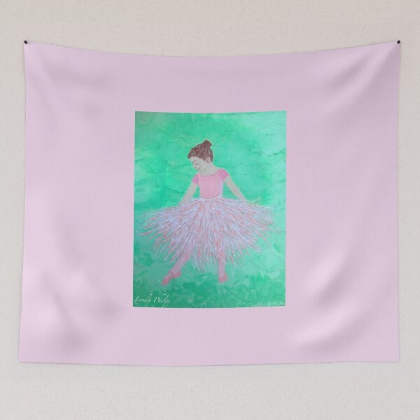 Item preview, Little Ballerina Green and Pink designed and sold by LindaPhelpsArt.