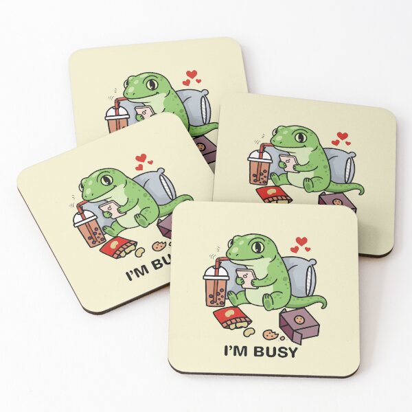 Item preview, Funny Gecko Im Busy Boba Tea Zoo Boys Girls Kids designed and sold by rafaeltto.