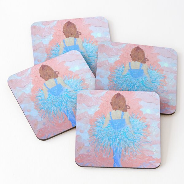 Item preview, Little Ballerina with Blue and Pink  designed and sold by LindaPhelpsArt.