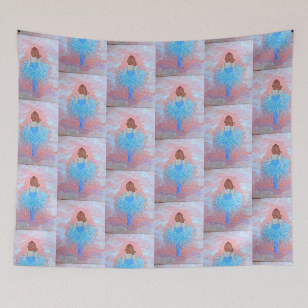 Aperçu de l'œuvre Petite ballerine avec bleu et rose créée et vendue par LindaPhelpsArt.