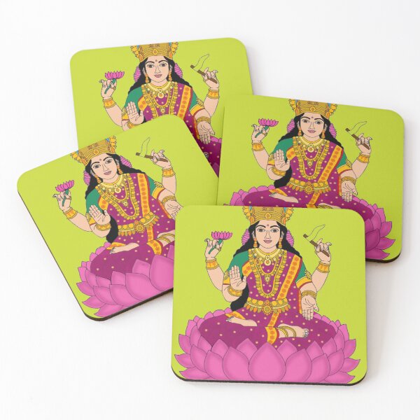 Item preview, Goddess Adhi Lakshmi – Divine Mother of Prosperity Hindu Art designed and sold by Harshit_Digital_Arts.