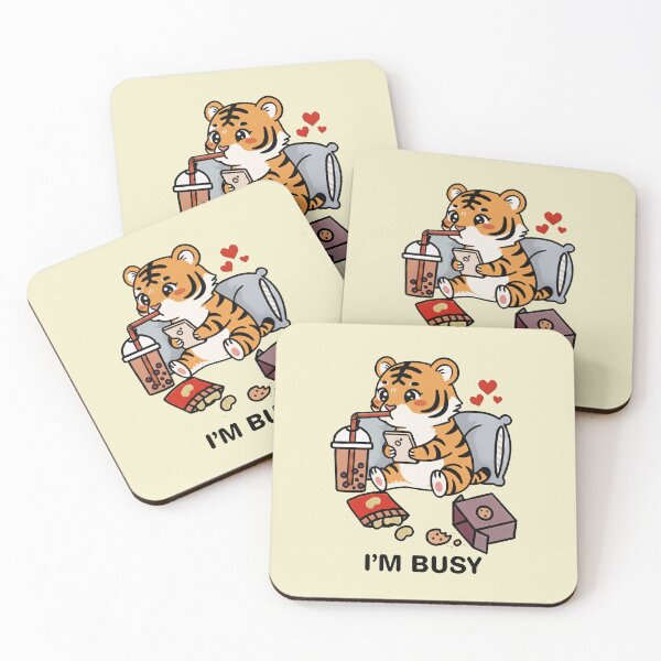 Item preview, Funny Tiger Im Busy Boba Tea Zoo Boys Girls Kids designed and sold by rafaeltto.