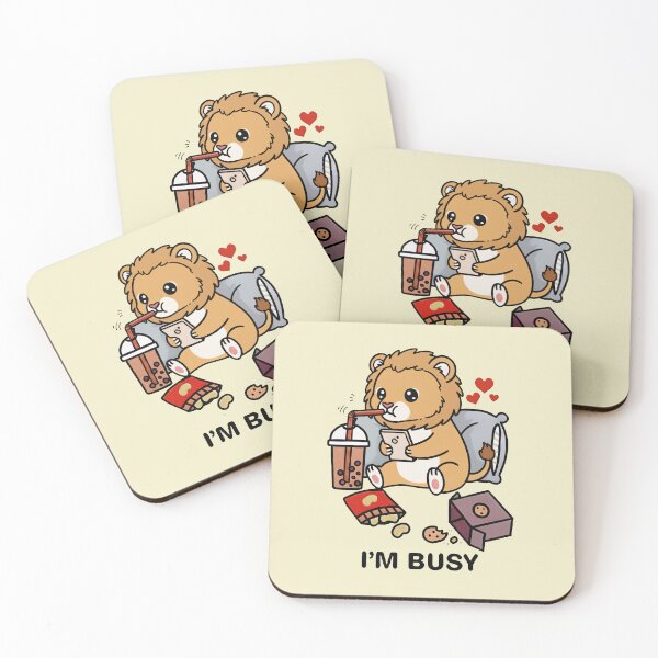 Item preview, Funny Lion Im Busy Boba Tea Zoo Boys Girls Kids designed and sold by rafaeltto.