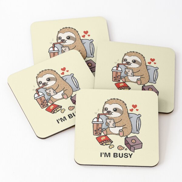 Item preview, Funny Sloth Im Busy Boba Tea Zoo Boys Girls Kids designed and sold by rafaeltto.