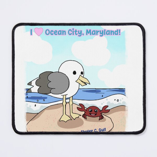 Item preview, I Love Ocean City, Maryland featuring Skyler C. Gull designed and sold by Skyler Seagull & The Seashell Angel merch.