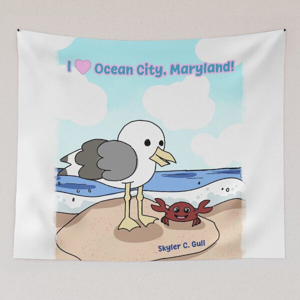 Item preview, I Love Ocean City, Maryland featuring Skyler C. Gull designed and sold by Skyler Seagull & The Seashell Angel merch.