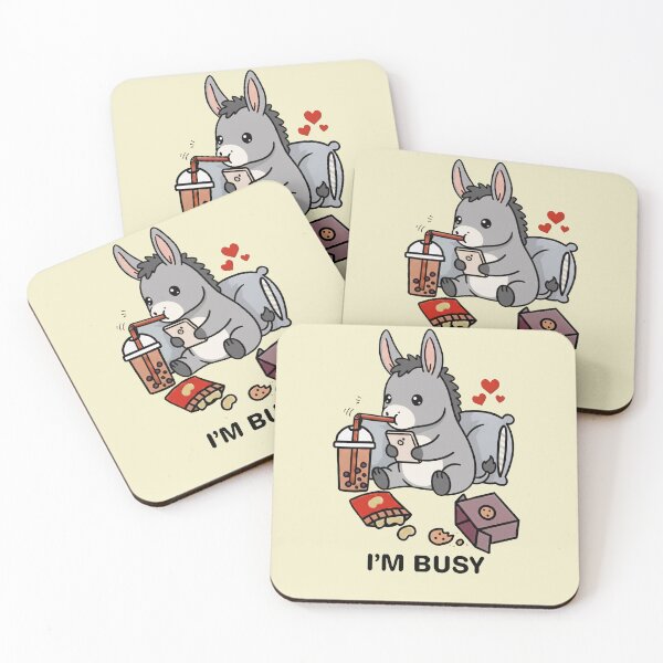 Item preview, Funny Donkey Im Busy Boba Tea Zoo Boys Girls Kids designed and sold by rafaeltto.