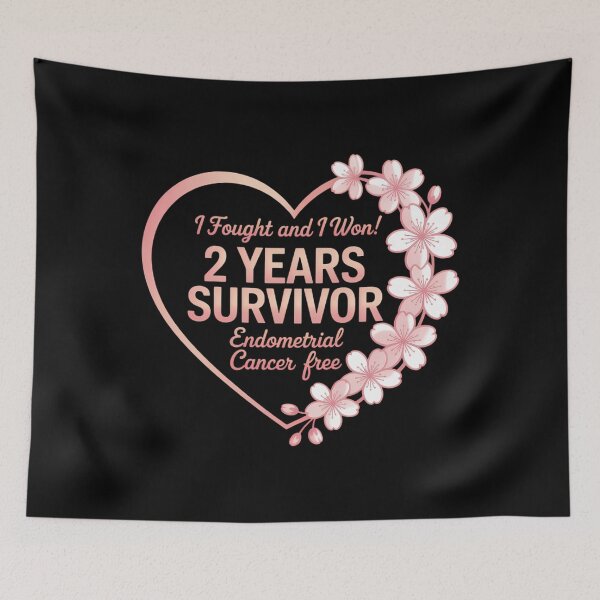Item preview, 2 YEARS ENDOMETRIAL CANCER FREE I FOUGHT AND I WON! designed and sold by PunkNation-Arts.