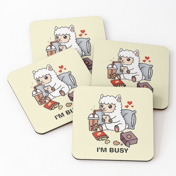 Item preview, Funny Alpaca Im Busy Boba Tea Zoo Boys Girls Kids designed and sold by rafaeltto.