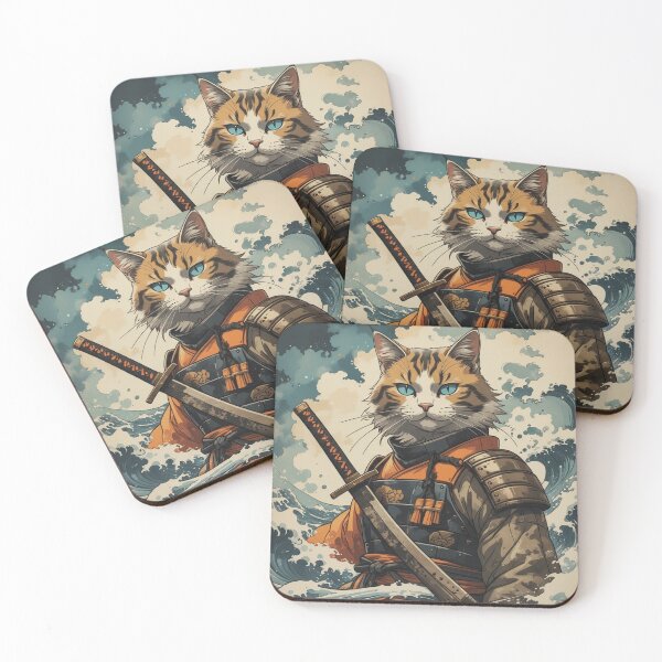 Item preview, Samurai Cat of the Rising Tide designed and sold by DiamondKane.