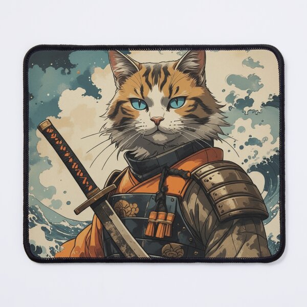 Item preview, Samurai Cat of the Rising Tide designed and sold by DiamondKane.