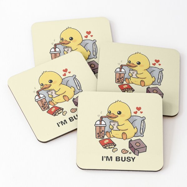 Item preview, Funny Yellow Duck Im Busy Boba Tea Zoo Boys Girls Kids designed and sold by rafaeltto.