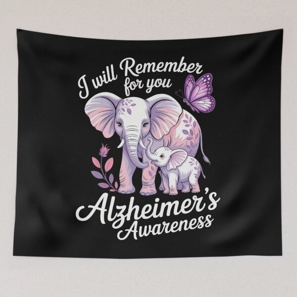 Item preview, Alzheimer's Awareness Elephant I Will Remember for You designed and sold by PunkNation-Arts.