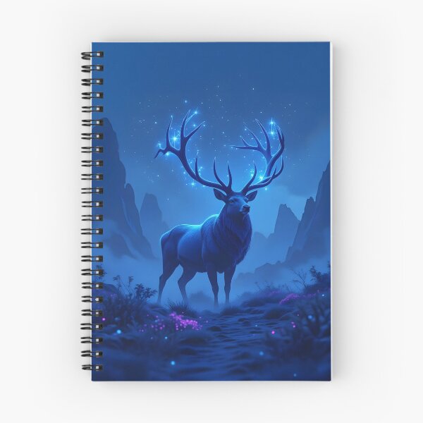 Item preview, Ancient Stag With Antlers That Twist Into Celestial Constellations Stands In A Misty Alien Landscape designed and sold by Wiss2Arts.