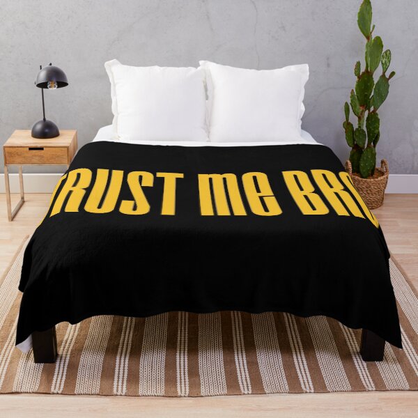 Item preview, Trust me bro, Yellow Typography designed and sold by Memes N Lore .