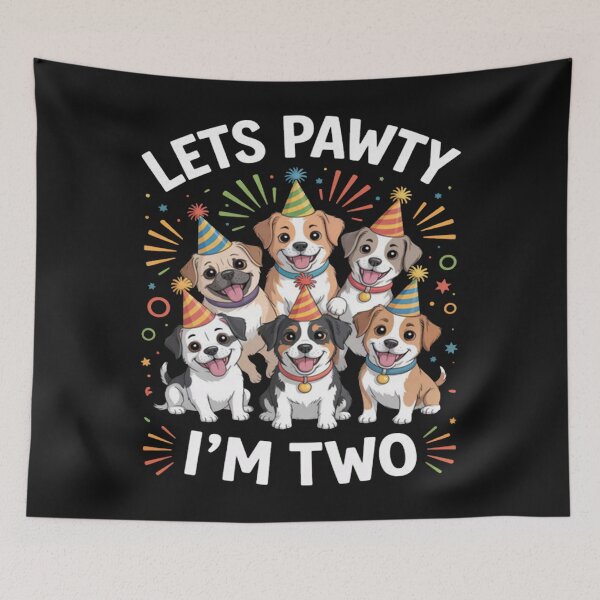 Item preview, Let's Pawty I'm Two Puppy Dog Lover 2nd Birthday Party designed and sold by JenniferRudol.