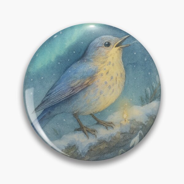 Item preview, Frostveil Thrush - Frostwreath Collection (HFS) designed and sold by Hollow-Fern-Studio.