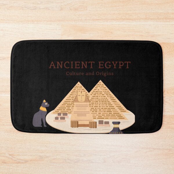 Item preview, Cartoon Pyramids and Sphinx with Egyptian Cat designed and sold by ZentroShop.