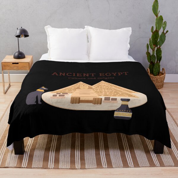 Item preview, Cartoon Pyramids and Sphinx with Egyptian Cat designed and sold by ZentroShop.
