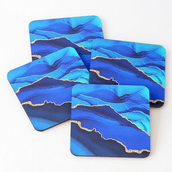 Item preview, Turquoise-Blue Colors, Rose-Gold Hues Faux Marble designed and sold by DEC02.