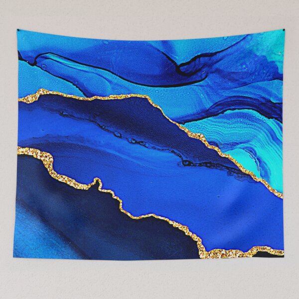 Item preview, Turquoise-Blue Colors, Rose-Gold Hues Faux Marble designed and sold by DEC02.