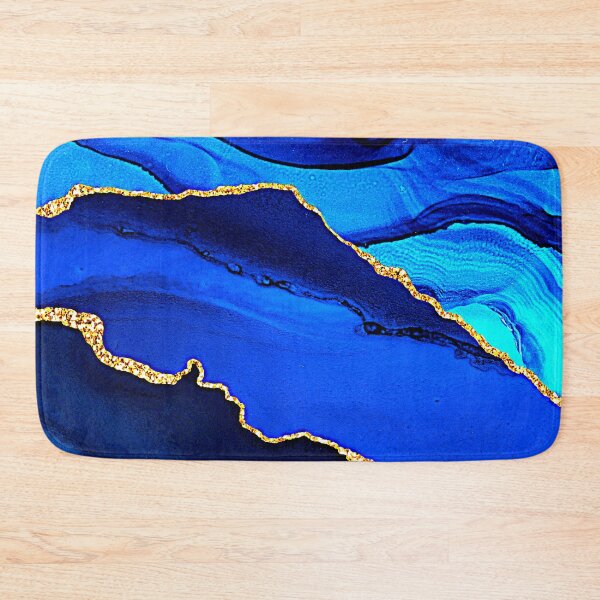 Item preview, Turquoise-Blue Colors, Rose-Gold Hues Faux Marble designed and sold by DEC02.