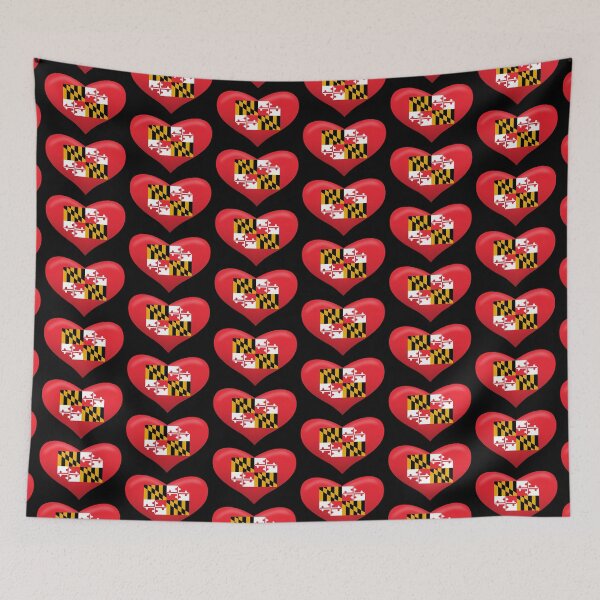 Item preview, Maryland Heart Flag designed and sold by wickedcartoons.