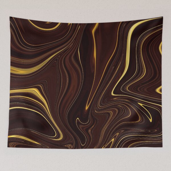 Item preview, Golden Caramel Hues Liquid Marbled Swirls Design designed and sold by DEC02.