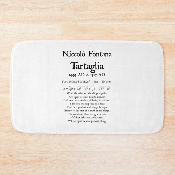 Item preview, Nerdy Vintage Tartaglia Cubic Formula Math Science Teacher Black Text designed and sold by MathWare MathClips.