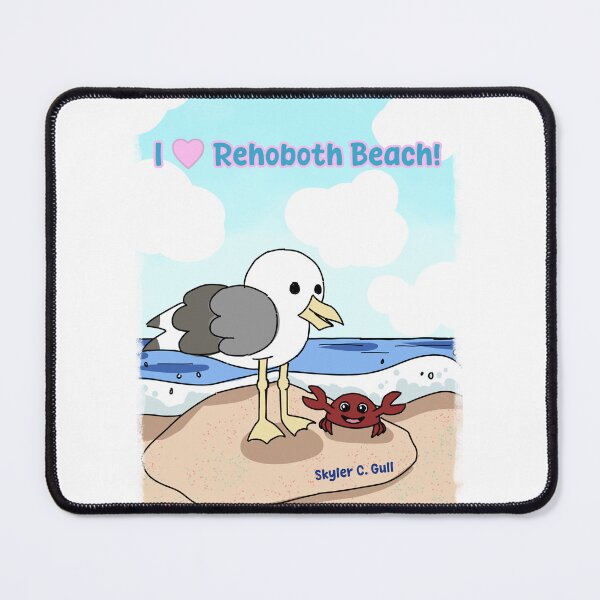 Item preview, I Love Rehoboth Beach featuring Skyler C. Gull designed and sold by Skyler Seagull & The Seashell Angel merch.