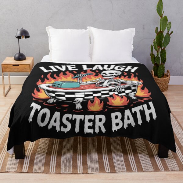 Item preview, Live Laugh Toaster Bath Skeleton Halloween Skeleton Bathtub designed and sold by StacyAntunez6.