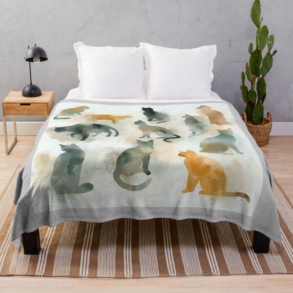 Item preview, Artful Cat Silhouettes in Soft Colors designed and sold by Naturich.