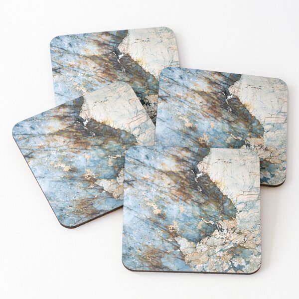 Item preview, Aqua, Cream, And Cinnamon Hues Faux Marble Art designed and sold by DEC02.