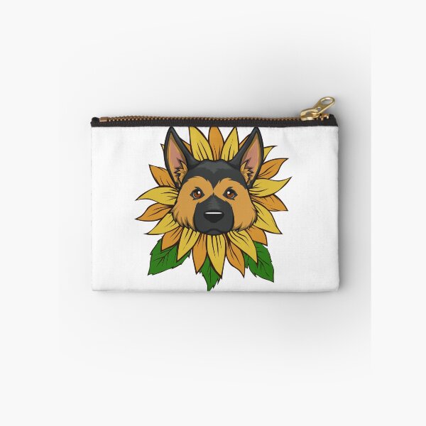 Item preview, Cute German Shepherd Dog on Sunflower designed and sold by Jaudaux Designs.