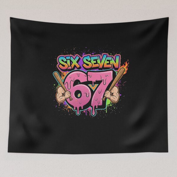 Item preview, Six Seven Baseball Ice Cream Drip 6 7 Meme Gen Alpha Slang designed and sold by facegm.