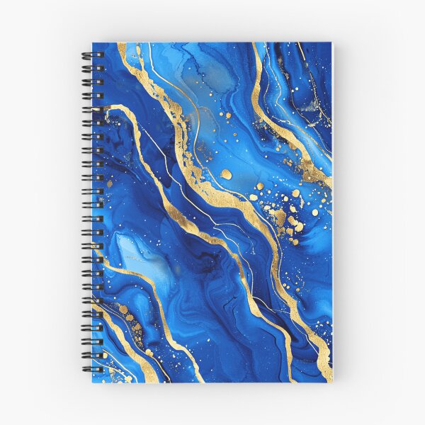 Item preview, Calming Blue Marbled Abstract With Golden Artsy Veins  designed and sold by DEC02.