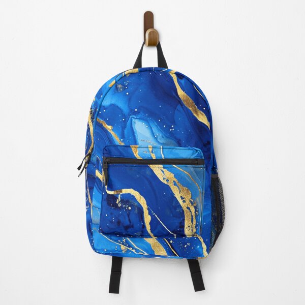 Item preview, Calming Blue Marbled Abstract With Golden Artsy Veins designed and sold by DEC02.