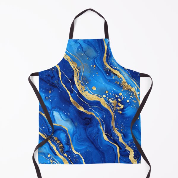 Item preview, Calming Blue Marbled Abstract With Golden Artsy Veins designed and sold by DEC02.