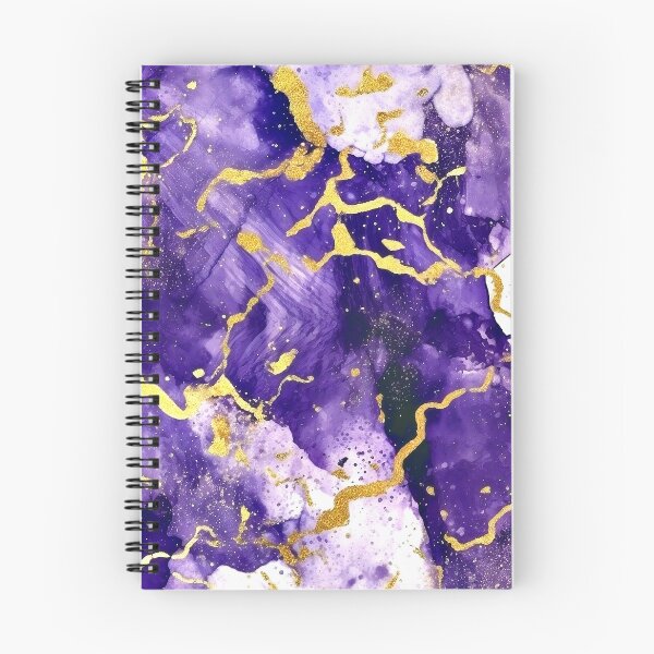 Item preview, Royal Purple And Golden Veins Marbled Art Abstract designed and sold by DEC02.
