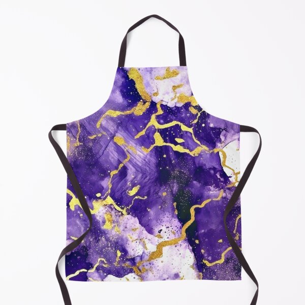 Item preview, Royal Purple And Golden Veins Marbled Art Abstract designed and sold by DEC02.