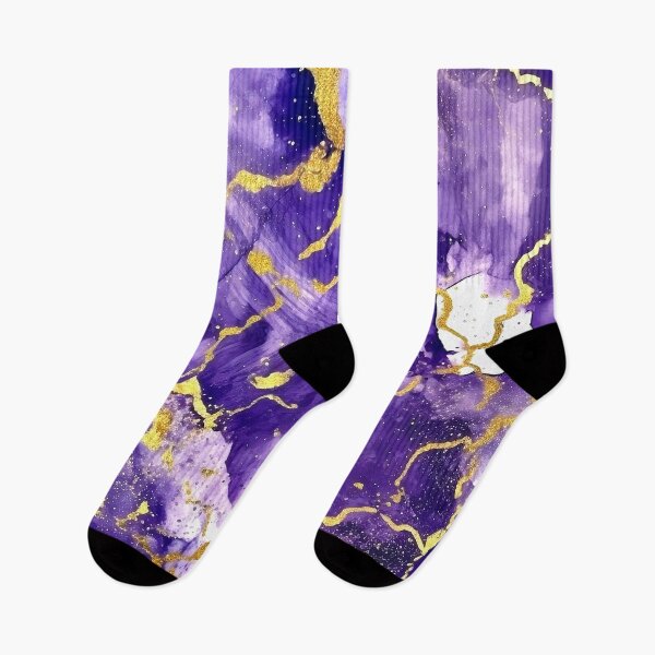 Item preview, Royal Purple And Golden Veins Marbled Art Abstract designed and sold by DEC02.