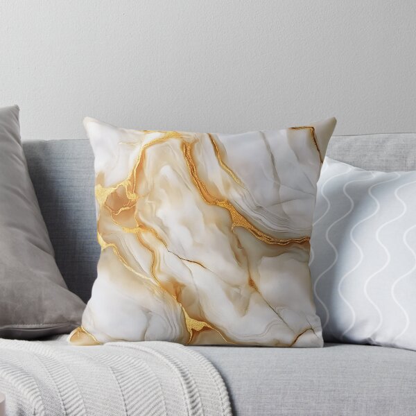 Item preview, Elegant Alabaster-White (Faux) Marble With Golden Veins designed and sold by DEC02.