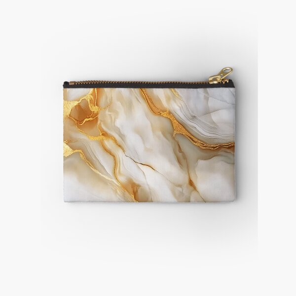 Item preview, Elegant Alabaster-White (Faux) Marble With Golden Veins designed and sold by DEC02.