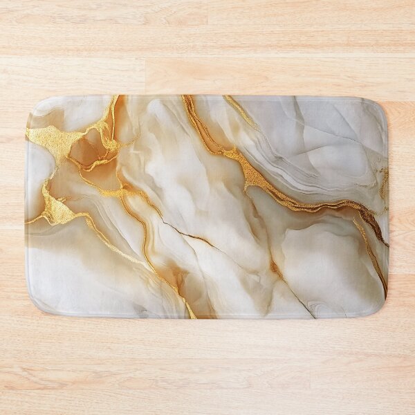 Item preview, Elegant Alabaster-White (Faux) Marble With Golden Veins designed and sold by DEC02.